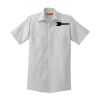 Short Sleeve Striped Industrial Work Shirt Thumbnail