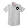 Short Sleeve Striped Industrial Work Shirt Thumbnail