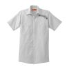 Short Sleeve Striped Industrial Work Shirt Thumbnail