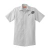 Short Sleeve Striped Industrial Work Shirt Thumbnail