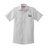 Short Sleeve Striped Industrial Work Shirt Thumbnail