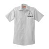 Short Sleeve Striped Industrial Work Shirt Thumbnail