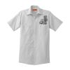 Short Sleeve Striped Industrial Work Shirt Thumbnail
