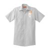 Short Sleeve Striped Industrial Work Shirt Thumbnail
