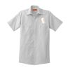 Short Sleeve Striped Industrial Work Shirt Thumbnail
