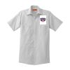 Short Sleeve Striped Industrial Work Shirt Thumbnail