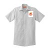Short Sleeve Striped Industrial Work Shirt Thumbnail