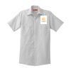 Short Sleeve Striped Industrial Work Shirt Thumbnail