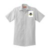 Short Sleeve Striped Industrial Work Shirt Thumbnail