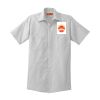 Short Sleeve Striped Industrial Work Shirt Thumbnail