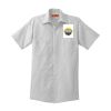 Short Sleeve Striped Industrial Work Shirt Thumbnail
