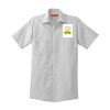Short Sleeve Striped Industrial Work Shirt Thumbnail