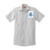 Short Sleeve Striped Industrial Work Shirt Thumbnail