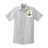 Short Sleeve Striped Industrial Work Shirt Thumbnail