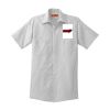 Short Sleeve Striped Industrial Work Shirt Thumbnail