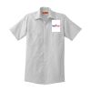 Short Sleeve Striped Industrial Work Shirt Thumbnail