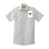 Short Sleeve Striped Industrial Work Shirt Thumbnail