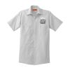 Short Sleeve Striped Industrial Work Shirt Thumbnail