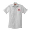 Short Sleeve Striped Industrial Work Shirt Thumbnail